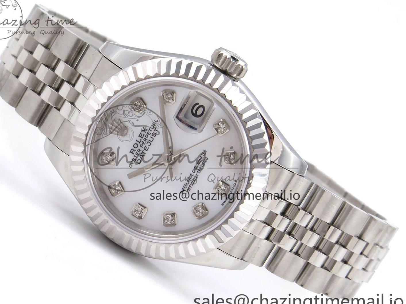 904L SS Steel A2671 279174 Edition Diamonds GMF Bracelet Best DateJust White on 1:1 Dial 28MM Jubilee 0118